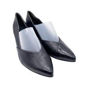 Paul Green Women's Black Leather Block Heel Dress Shoes Size UK 5, US 7.5‎